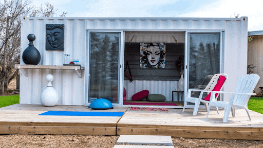 20ft shipping container bigger art studio