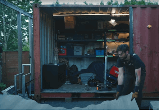shipping container shed