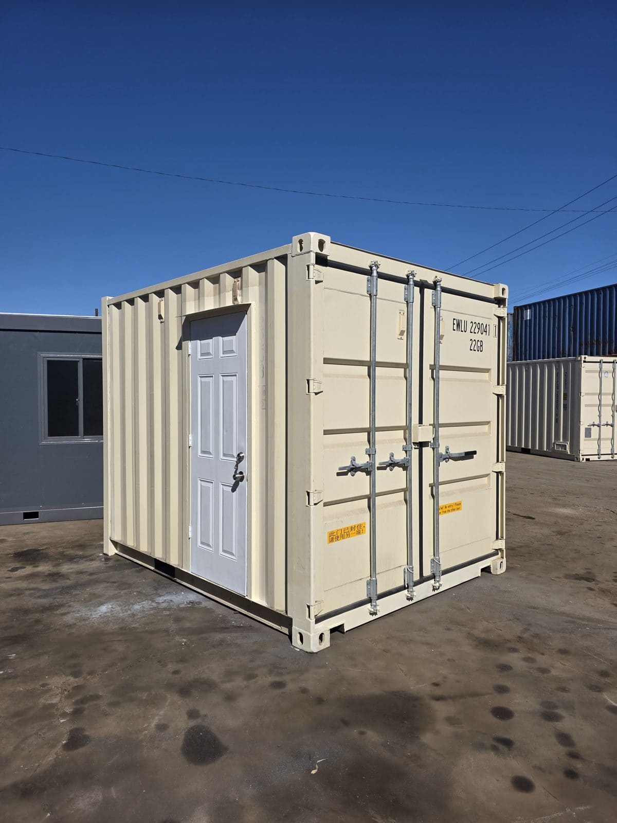 10ft high cube shipping container with man door