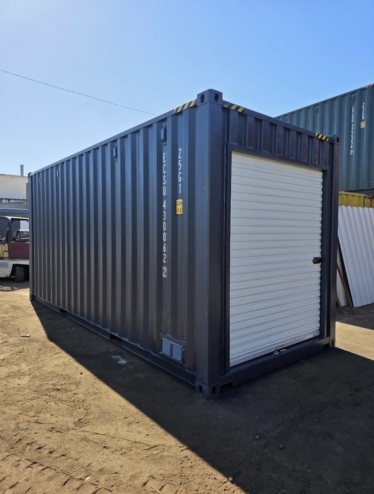 20ft high cube container with white roll-up door