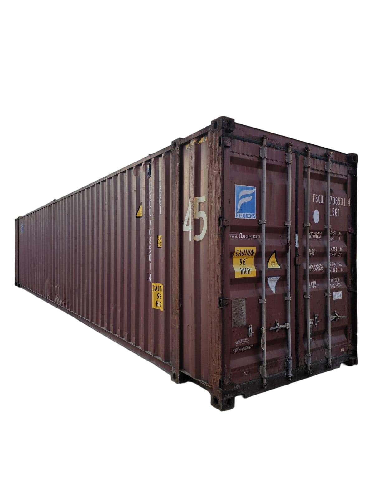 Used 45ft high cube wind and water tight shipping container
