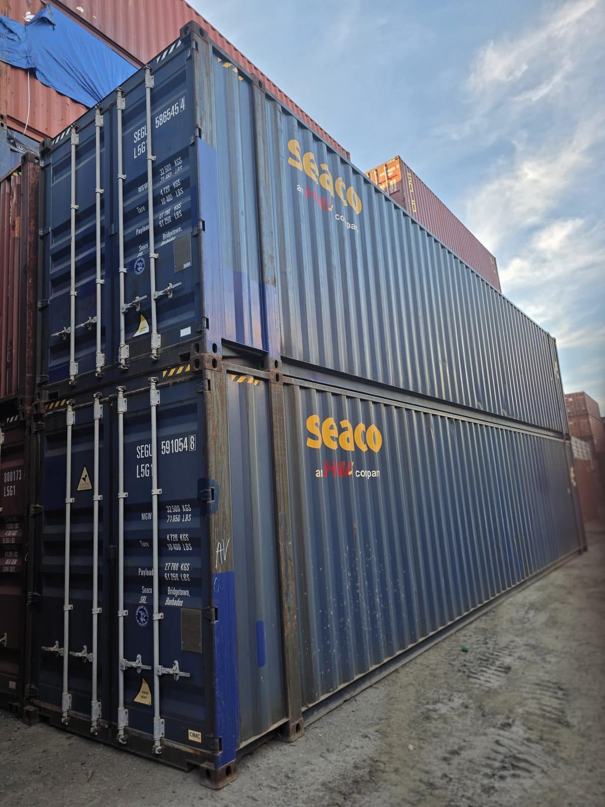 45ft high cube shipping containers - used cargo worthy at our depot